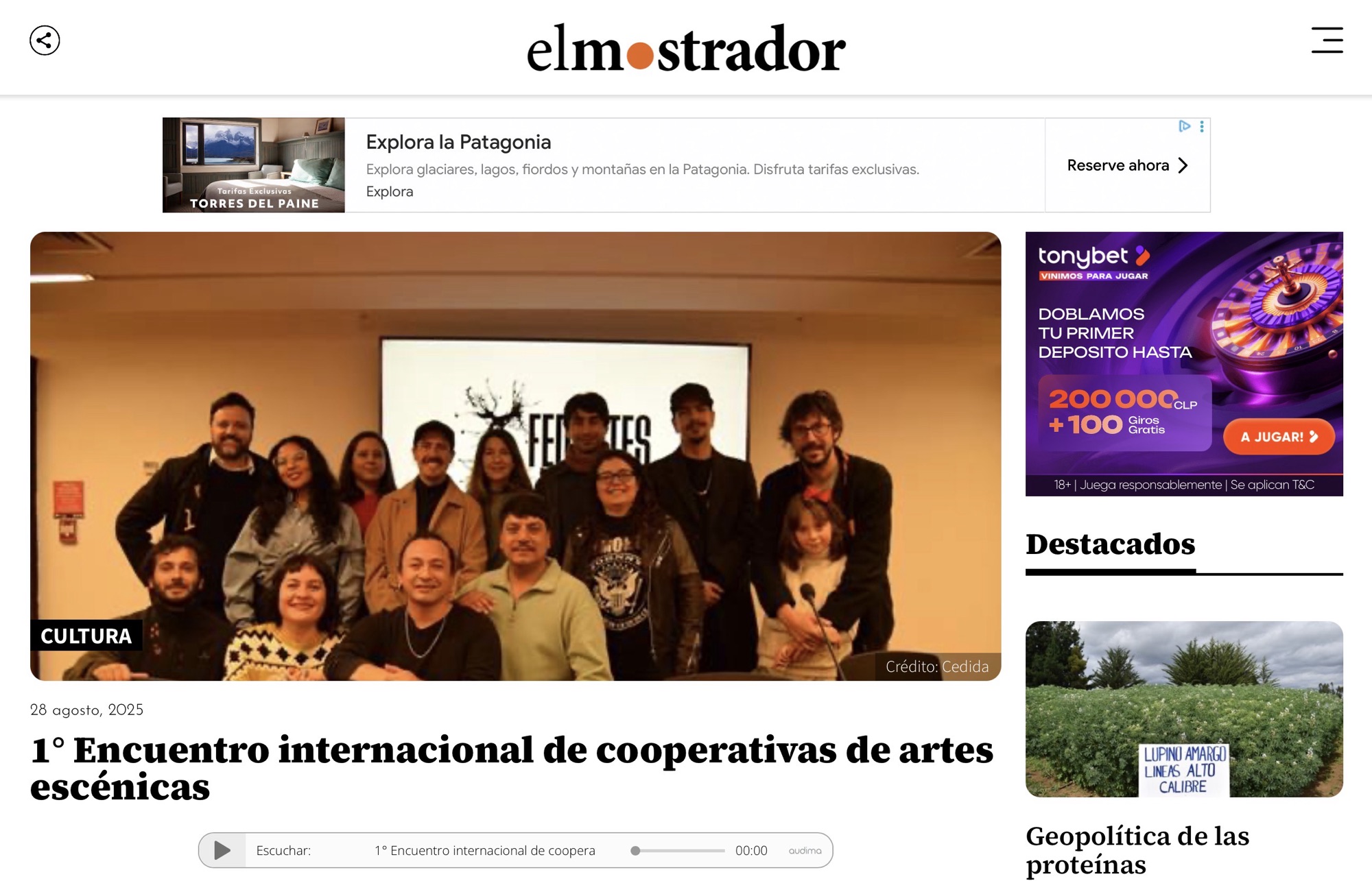 El Mostrador / 1° Encuentro internacional de cooperativas de artes